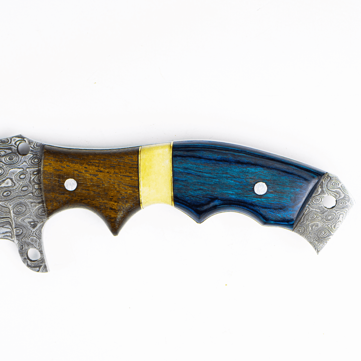 Damascus Steel Pakka Blue knife - Himalt