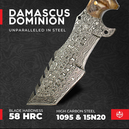 Damascus Steel Ram Horn