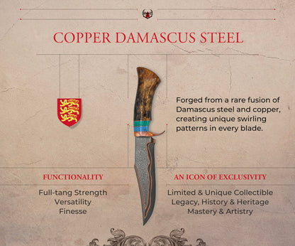 Damascus Steel Bowie Hunting Knife