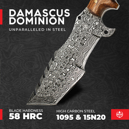 Damascus Steel Rosewood knife