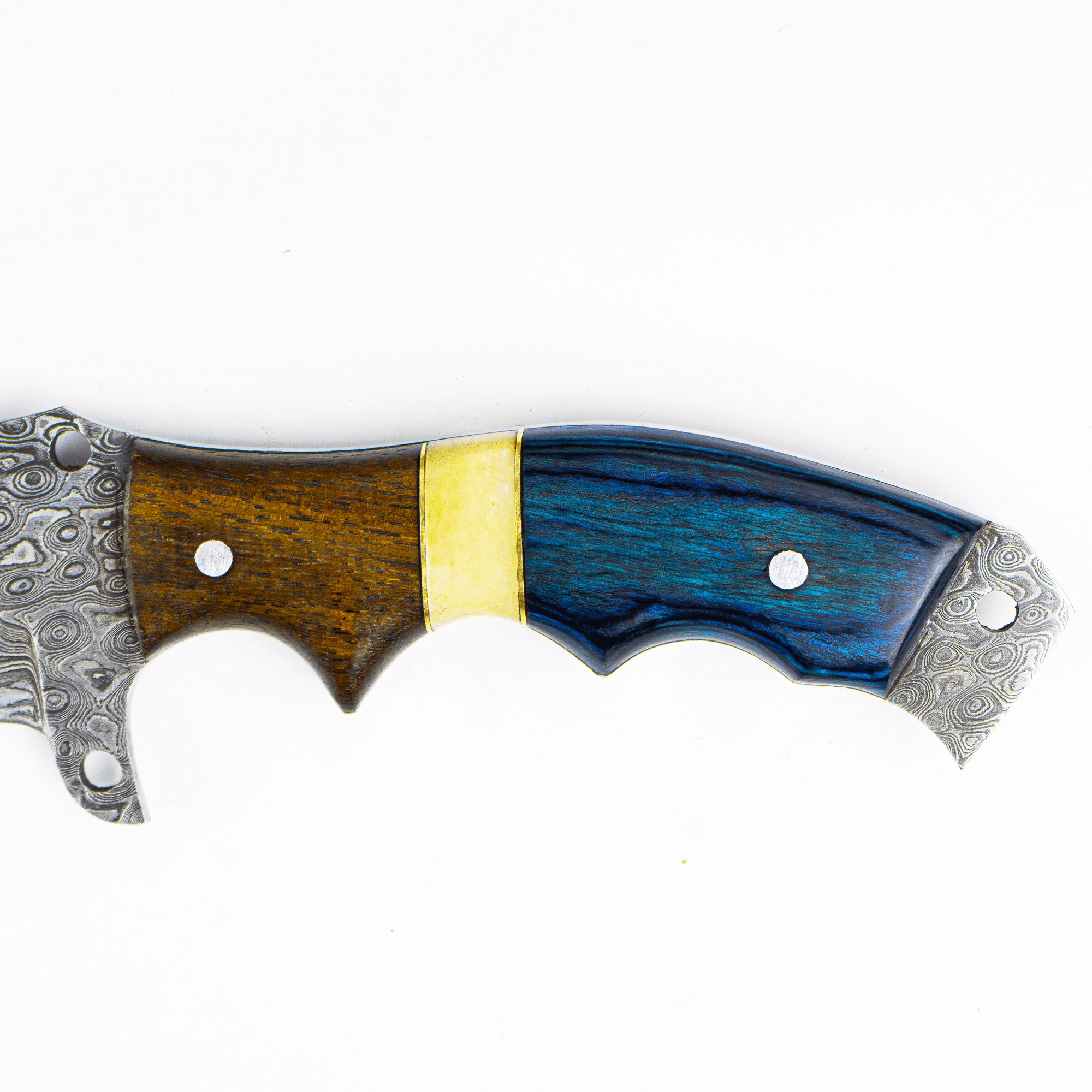 Damascus Steel Pakka Blue knife - Himalt
