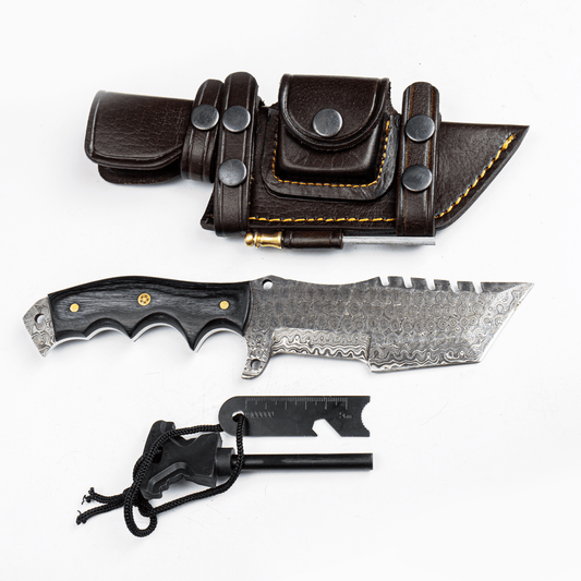 Damascus Steel Pakka wood Grey Knife - Himalt
