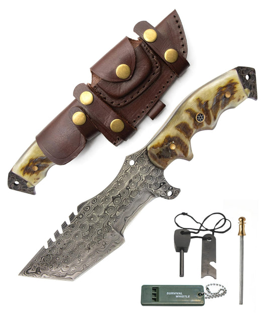 Damascus Steel Ram Horn - Himalt