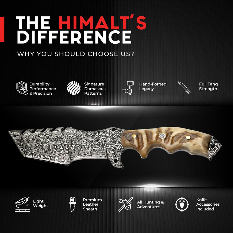 Damascus Steel Ram Horn - Himalt